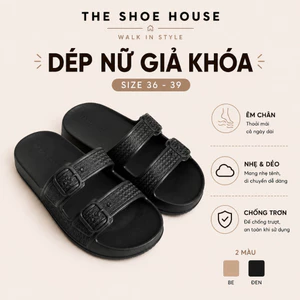 Dép Nữ Giả Khóa Nhựa EVA Cao Cấp, Dép Thời Trang Êm Chân Chống Trơn Trượt