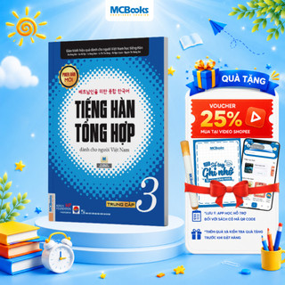 Sách - Tiếng Hàn Tổng Hợp Dành Cho Người Việt Nam Trung Cấp Tập 3 Bản 1 Màu - Phiên Bản Mới 2020, Kèm App Học Online