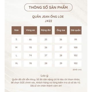DELIZ JEAN PREMIUM - Quần jean nữ ống loe co giãn thêu túi sau cạp vừa phong cách Hàn Quốc J422 (đã cắt sẵn khuy)