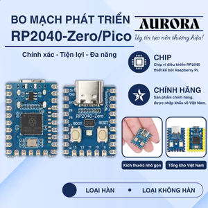 Bo Mạch Phát Triển RP2040-Zero Pi Pico Lõi Kép Cortex M0+ 2MB Flash