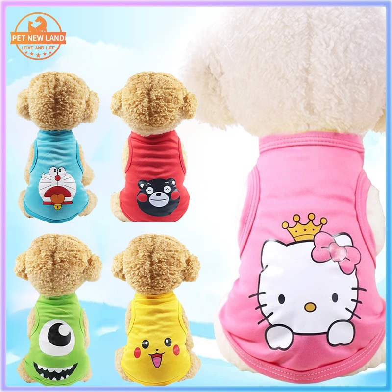 Áo Thun Thú Cưng Họa Tiếu Hoạt Hình - Dành Cho Chó Mèo Nhỏ Teddy Poodle