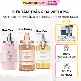 Sữa tắm Weilaiya 450ml làm sạch da dưỡng ẩm sáng da body hương nước hoa