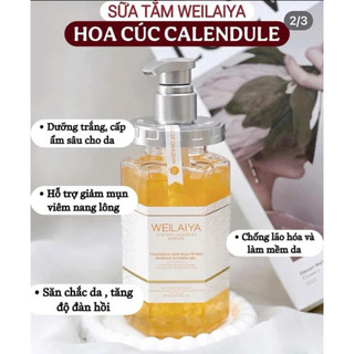 Sữa tắm Weilaiya 450ml làm sạch da dưỡng ẩm sáng da body hương nước hoa