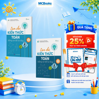 Sách - Combo Làm chủ kiến thức toán bằng sơ đồ tư duy lớp 8 - Kèm app học online