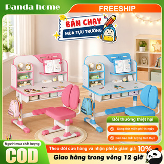💗Bàn học cho bé tiểu học nâng hạ được dệm ngồi dày cao cấp chống gù chống cận thị từ 3 đến 15 tuổi