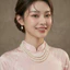 N630 dây chuyền áo dài , dây chuyền áo tấc, dây chuyền váy cưới ngọc trai nhân tạo 3 sợi 8mm ngắn sang trọng