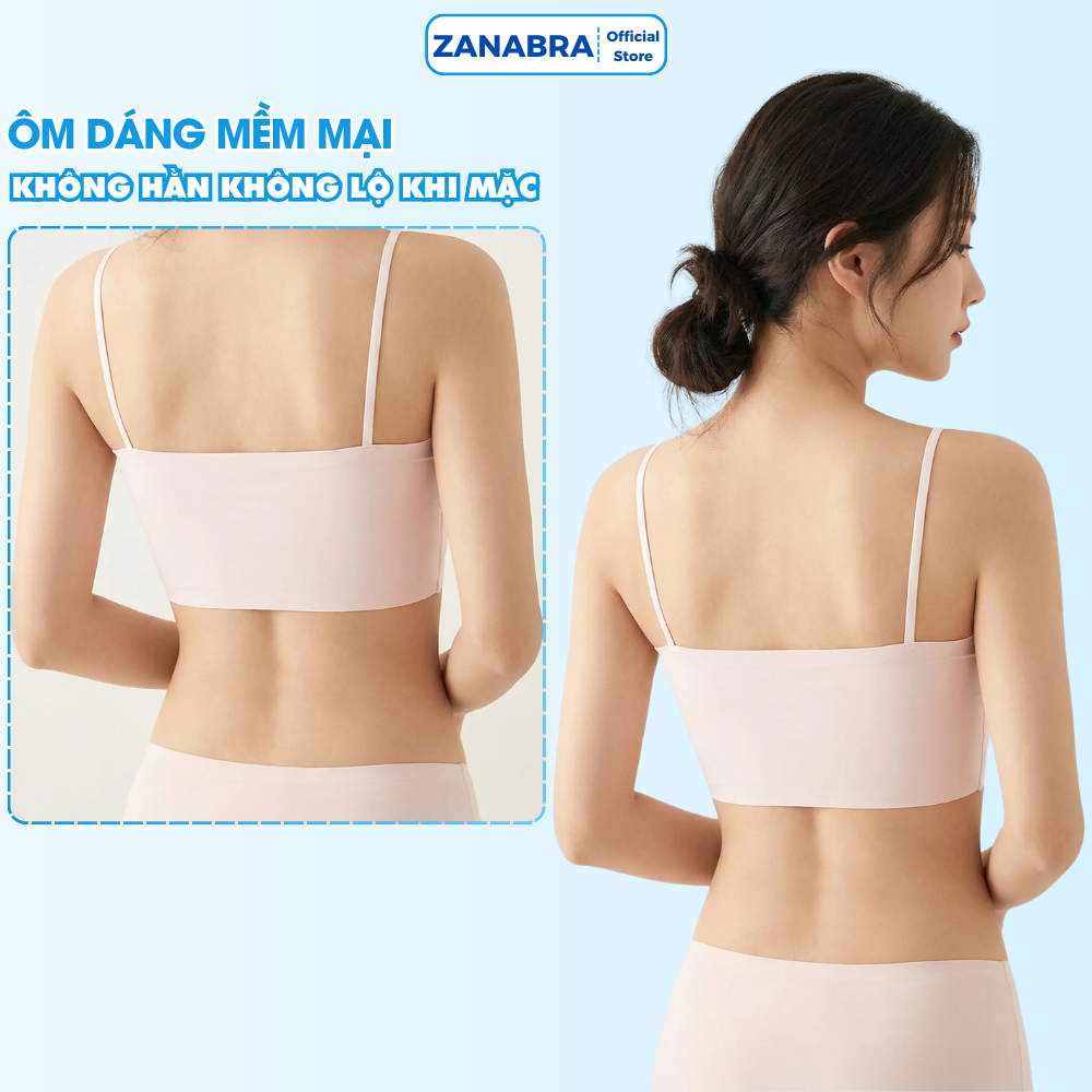 Áo Bra Nữ Chất Su Có Mút Mềm Mại Thoáng khí, Áo Lót Nữ 2 Dây Mút Mỏng Cup Ngang ZANABRA B8881