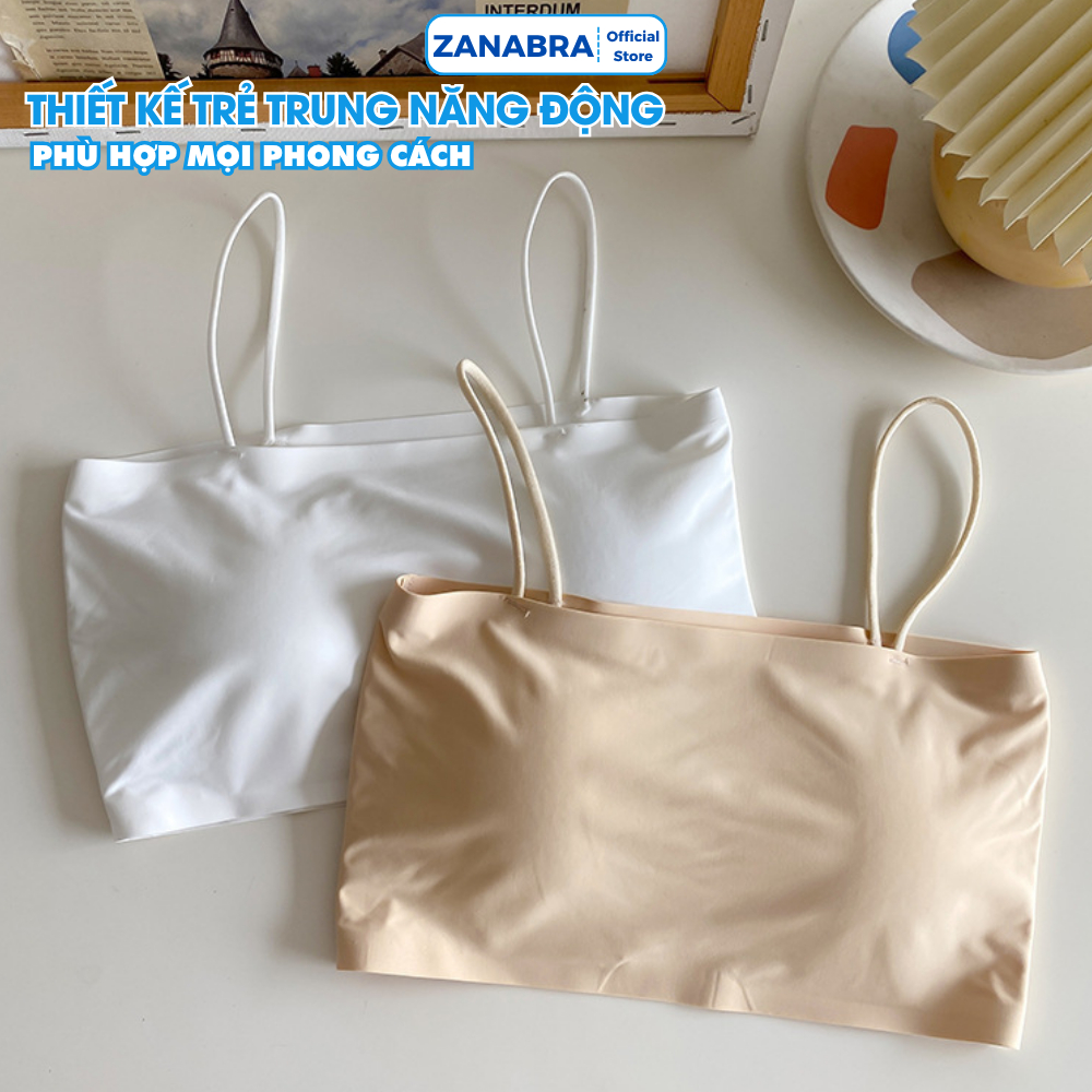 Áo Bra Nữ Chất Su Có Mút Mềm Mại Thoáng khí, Áo Lót Nữ 2 Dây Mút Mỏng Cup Ngang ZANABRA B8881