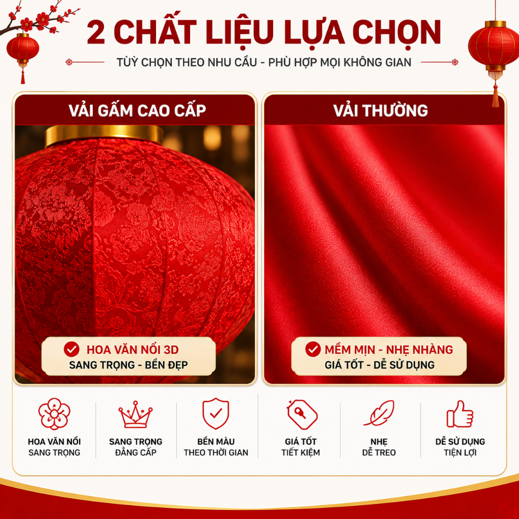 Đèn Lồng Hình Tỏi Vải Gấm 3D Cao Cấp, Vải thường 35x45cm Trang Trí Ngoài Trời  Quán Cafe, Lễ hội