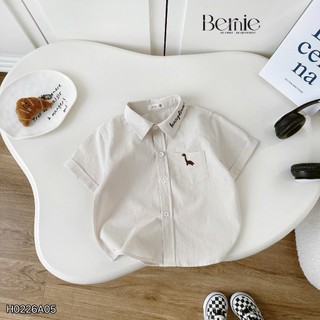 Á sơ mi cộc tay Dino cho bé trai Bloom  Chất liệu thô hàn cao cấp, thoáng khí, lên form cực kì đẹp B002