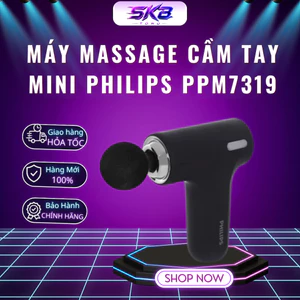 Máy Massage Cầm Tay Mini PHILIPS PPM7319 - Nhỏ Gọn - Nhiều Đầu Massage - Bảo Hành 24 Tháng