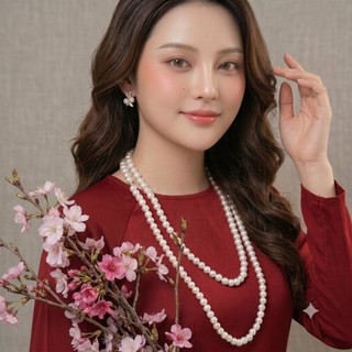[ DAISYN ] N678 dây chuyền áo dài, vòng cổ áo ngũ thân, dây chuyền áo tấc 150cm ngọc trai nhân tạo sang trọng