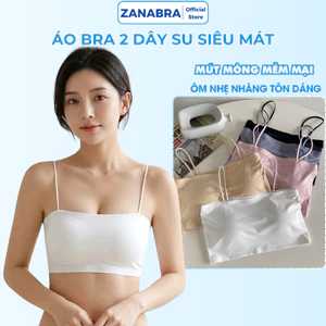 Áo Bra Nữ Chất Su Có Mút Mềm Mại Thoáng khí, Áo Lót Nữ 2 Dây Mút Mỏng Cup Ngang ZANABRA B8881