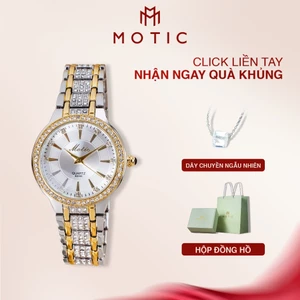 Đồng Hồ Nữ MOTIC 568 Mặt Tròn Viền Đá Sang Trọng Cuốn Hút