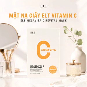 ELT |MegaVita C Revital Mask 10pcs|Mặt Nạ Vitamin C Hàn Quốc - Hỗ Trợ Làm Sáng Da, Cấp Ẩm & Làm Dịu Da