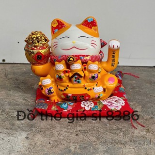 Mèo Thần Tài Vẫy Tay May Mắn Size 18 Làm Quà Tặng Khai Trương
