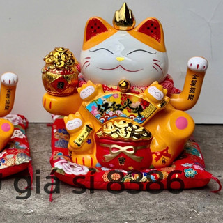 (CÓ KHAI QUANG) Mèo Thần Tài Lộc Vàng May Mắn