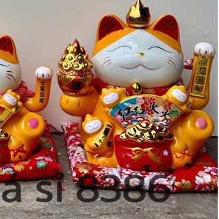 (CÓ KHAI QUANG) Mèo Thần Tài Lộc Vàng May Mắn