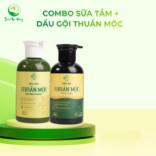 Combo Dầu gội Thuần Mộc và sữa tắm Thuần Mộc hỗ trợ giảm ngứa, hỗ trợ làm sạch da