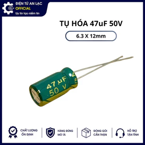Tụ hóa 47uF 50V 47uF50V kích thước 6.3x12mm xanh lá