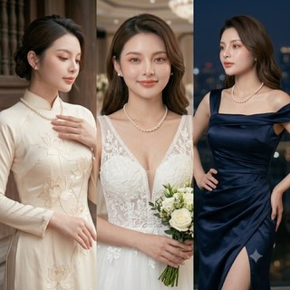 [ DAISYN ] N741 chuỗi hạt ngọc trai mang áo dài dây chuyền ngọc trai nhân tạo sang trọng cho nữ
