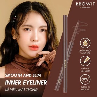 Chì Kẻ Viền Mắt Browit By Nongchat Smooth And Slim Inner Eyeliner Chì Kẻ Mắt NongChat Browit Không Trôi - Skinora Beauty