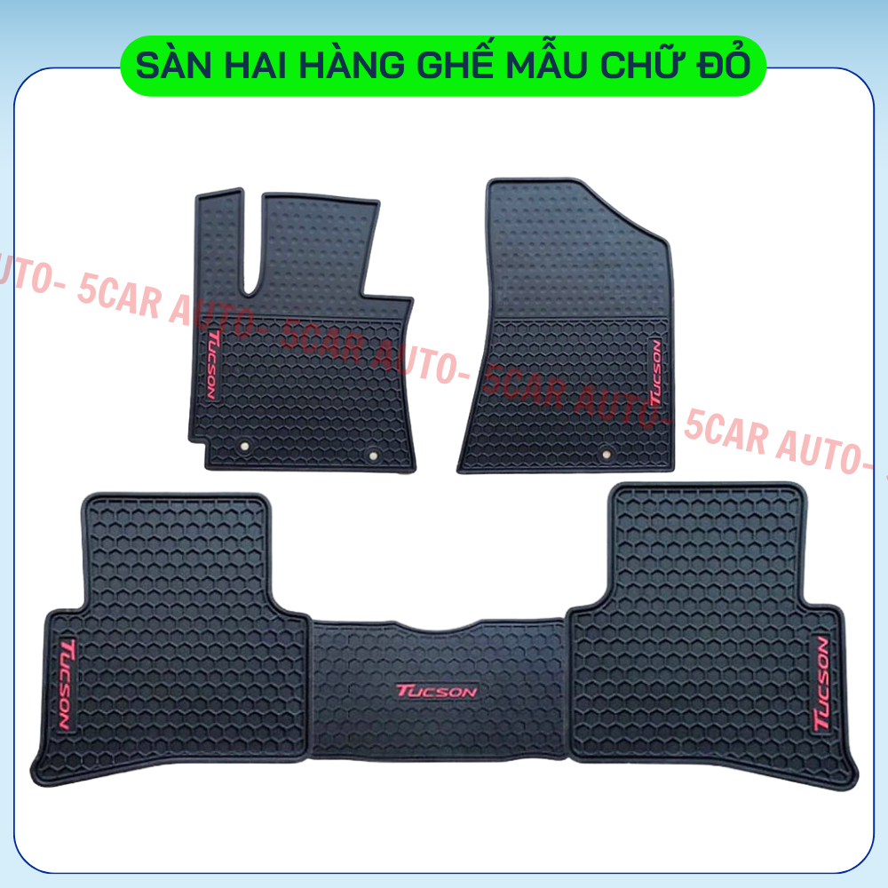 Thảm Lót Sàn Cao Su Hyundai Tucson 2022 - Nay, Cao su đúc Không Mùi , Vừa Khít Form Xe- Chống Nước, Dễ Dàng Lắp Đặt