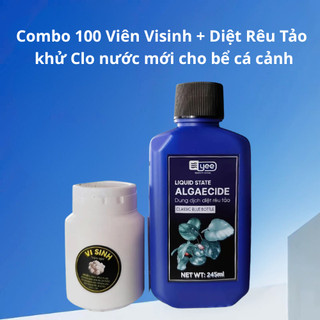 Combo 100 Viên Vi Sinh Và Diệt Rêu Tảo 245ml Khử Clo Làm Trong Nước, Khử Tanh Hôi