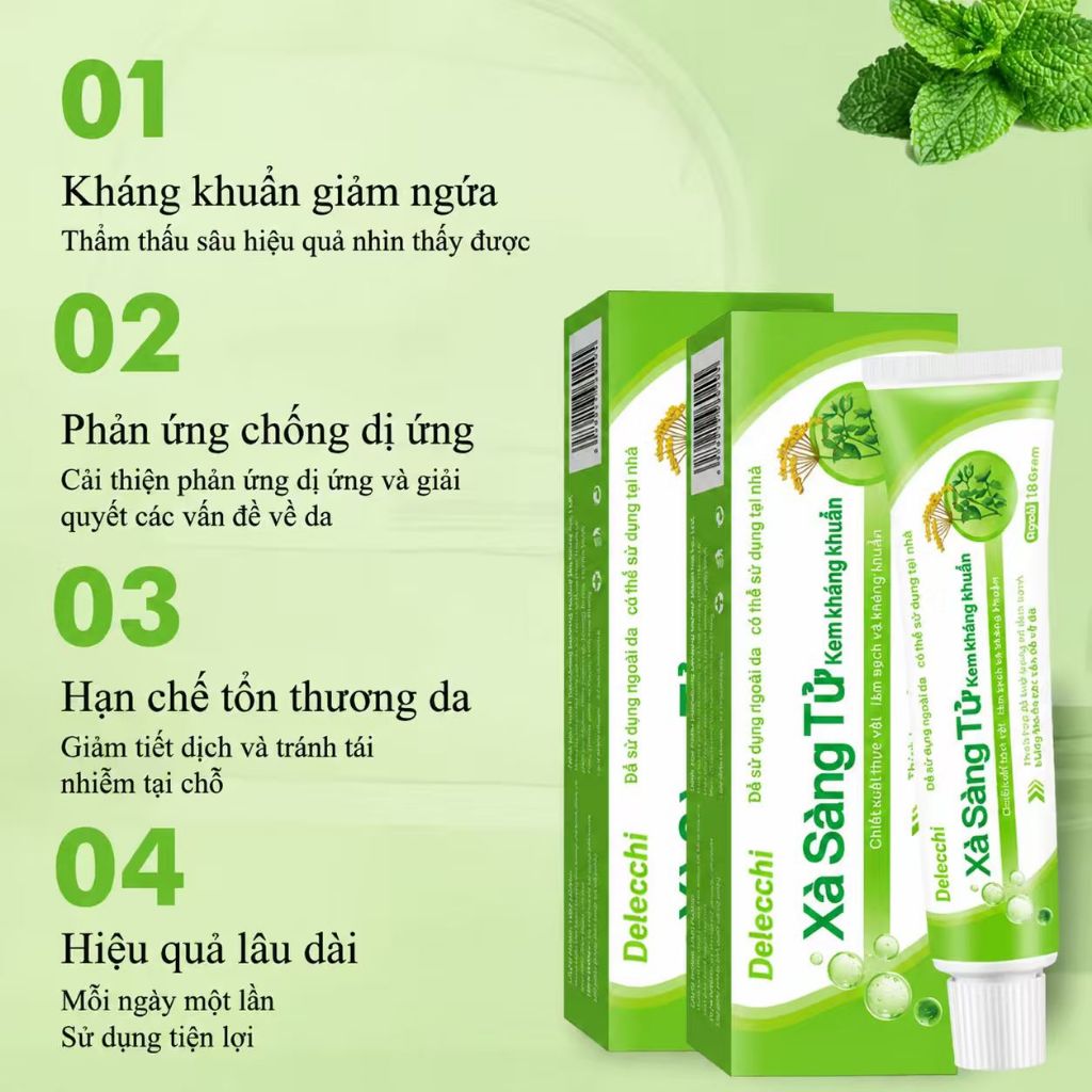 🌿 An Toàn, Dịu Nhẹ, Hiệu Quả Nhanh-Xà Sàng Tửu Kem Bôi Da18g – Thảo Dược Lành Tính, Giảm Ngứa, Dưỡng Ẩm Da