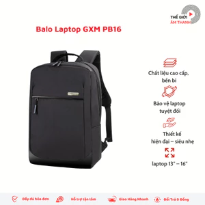 Balo Laptop GXM PB16 Chống Nước, Gọn Nhẹ, Bảo Vệ Laptop Tối Ưu - THẾ GIỚI ÂM THANH