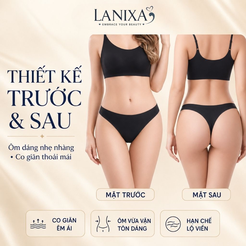 Quần lót nữ lọt khe không đường may sexy chất su thun lạnh mặc cực mát và thoải mái LANIXA L716