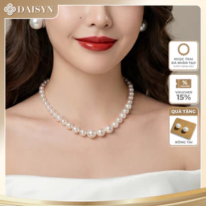 Vòng Cổ Ngọc Trai Nhân Tạo, Dây Chuyền Ngọc Trai Nhân Tạo Phong Cách Thanh Lịch Cho Nam Nữ - DAISYN