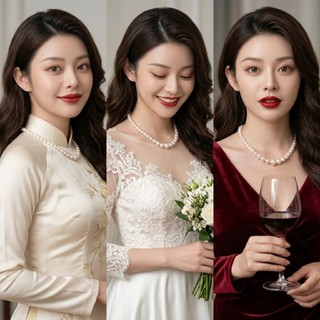 [N712] Vòng Cổ Ngọc Trai Nhân Tạo, Dây Chuyền Ngọc Trai Nhân Tạo Phong Cách Thanh Lịch Cho Nam Nữ - DAISYN
