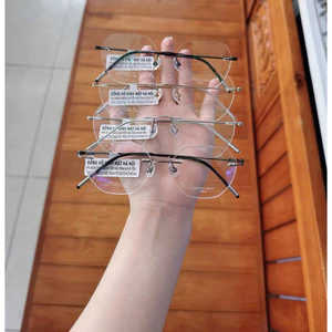 Gọng kính không viền titan siêu nhẹ chống mỏi mắt