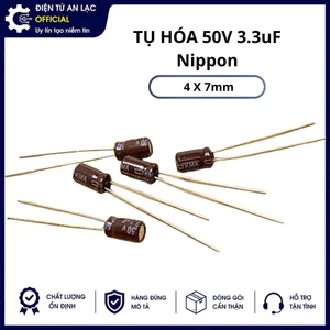 Tụ hóa 50V3.3uF 50V 3.3uF KMA Nippon kích thước 4x7mm