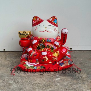 Mèo Thần Tài Vẫy Tay May Mắn Size 18 Làm Quà Tặng Khai Trương