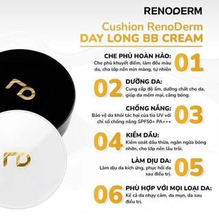 Cushion Căng Bóng Renoderm Phấn Nước Renoderm DayLong BB Cream Gold  Cream Silver SPF50+ PA+++ 15g - Skinora Beauty