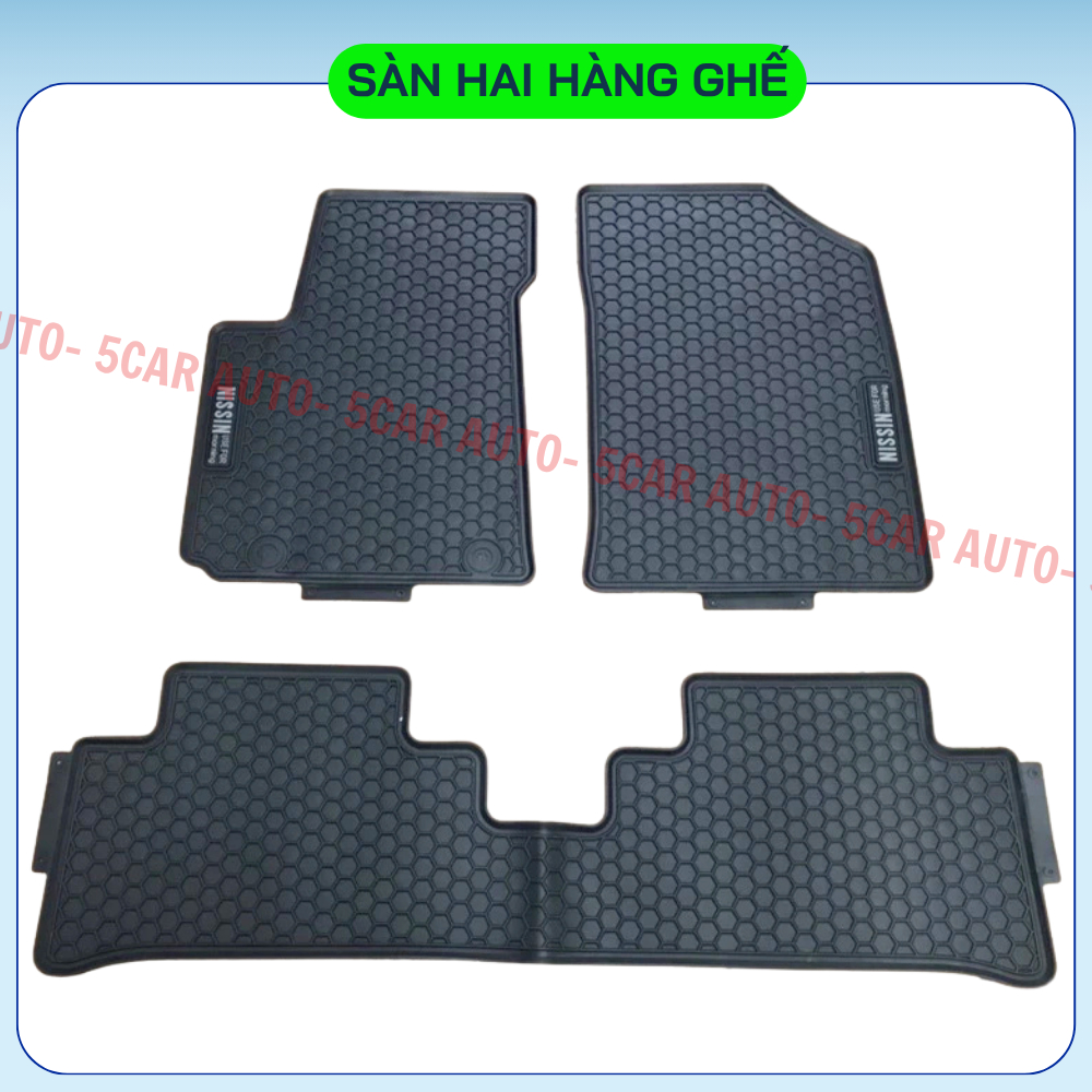 Thảm Lót Sàn Cao Su Kia Morning 2012 - Nay, Cao su đúc Không Mùi,Vừa Khít Form Xe- Chống Nước, Dễ Lắp Đặt- Mẫu NISSIN