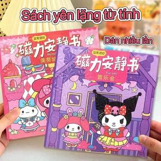 Bộ sách dán nam châm im lặng tự làm theo chủ đề Sanrio - Đồ chơi giáo dục sáng tạo - Bộ sưu tập Sanrio