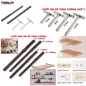 Chốt âm kệ treo tường đủ kích thước - Giá 1 cái