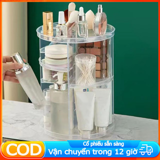 Hộp Đựng Đồ Mỹ Phẩm GREENSINDOOR Kệ trang điểm 4 Tầng Nhựa ABS Cao Cấp KỆ MỸ PHẨM 360 ĐỘ