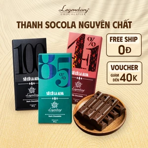 Socola Đen Nguyên Chất Ít Đường | Socola thanh ít ngọt, không đường, ăn kiêng| Alva Legendary