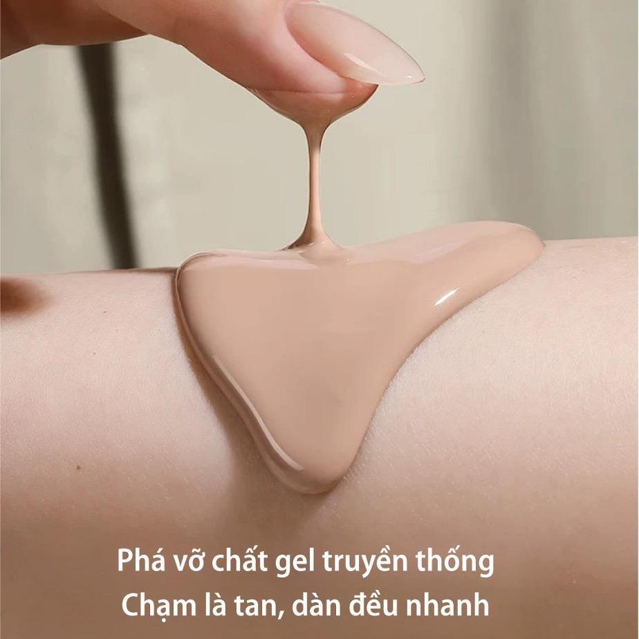 ROUni Sơn Gel Thạch Vàng Kem Cloudy Cream Yellow Sơn Móng Tay Gel Nail Màu Sữa Tôn Da Chuẩn Hàn Quốc