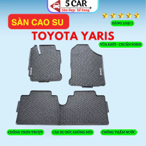 Thảm Lót Sàn Cao Su Xe TOYOTA YARIS 2014-2021 NISSIN - Cao su đúc Không Mùi , Vừa Khít Form Xe- Chống Nước, Dễ Dàng Lắp