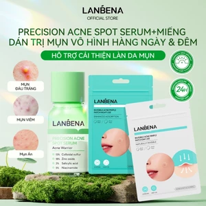 LANBENA Miếng dán mụn - trong suốt hỗ trợ giảm mụn lành sẹo mụn dùng mỗi ngày dán mụn ban ngày & ban đêm