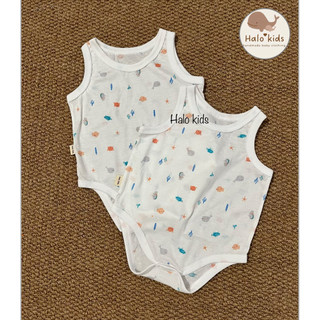 Body chip ba lỗ sát nách chất liệu cotton giấy siêu mỏng ,mát ,thoáng khí cho bé