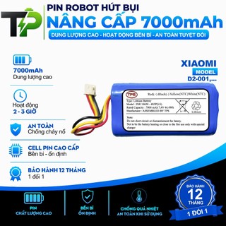 (DUNG LƯỢNG 7000 mAh) PIN  ROBOT HÚT BỤI NÂNG CẤP D2-001 BẢO HÀNH 9 THÁNG
