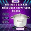 Nồi inox 3 đáy nắp kiếng 30cm Happy Cook NC-30G- Dùng tất cả loại bếp - Bảo Hành 6 Tháng