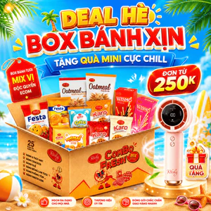 Set bánh tươi mix vị từ 24-36 chiếc karo: gà, phô mai, sữa, gấu, festa hoa cúc, yến mạch.