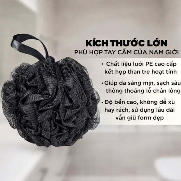 (Gift) Bông tắm Etiaxil màu đen